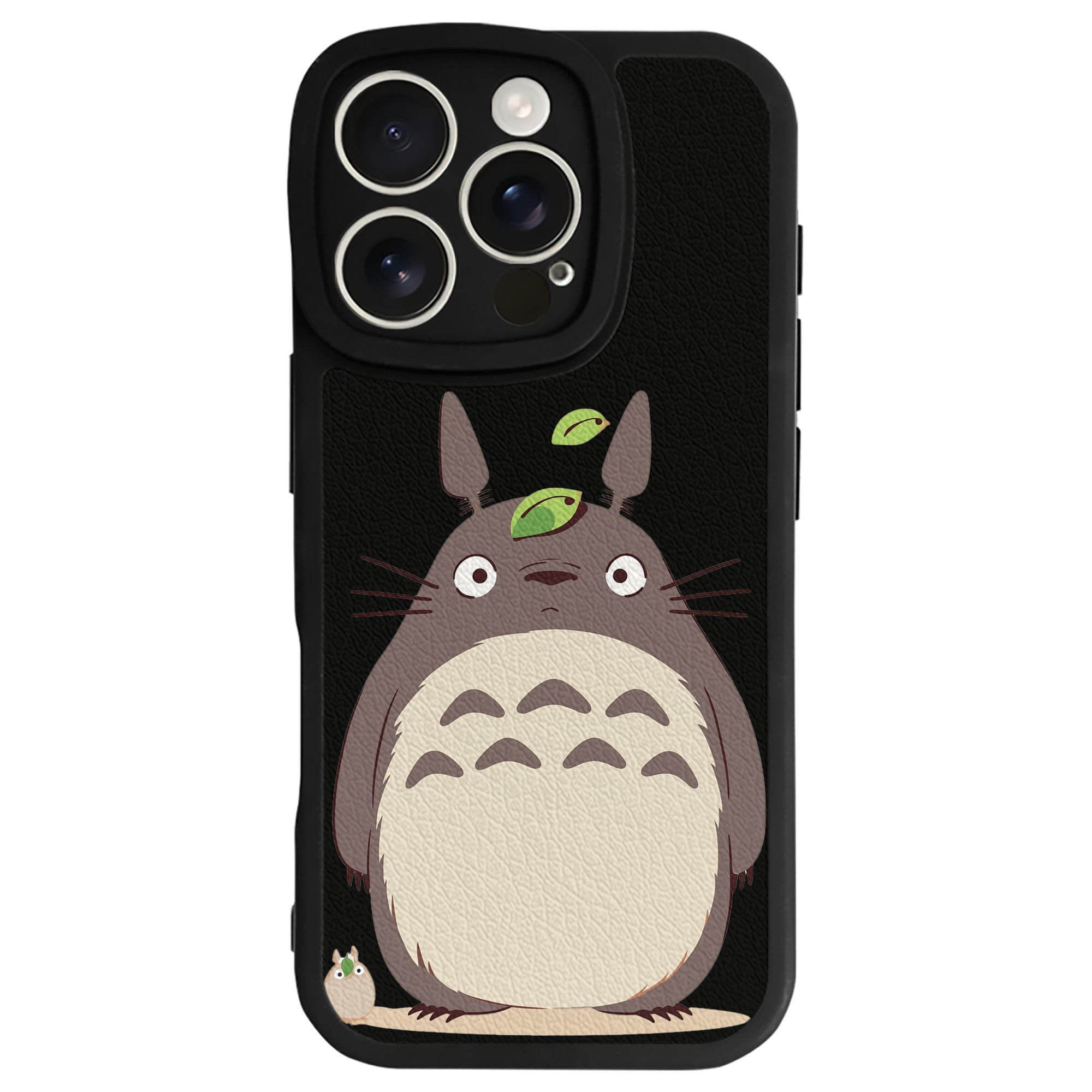 （画像用） となりのトトロ 草壁メイ 草壁サツキ My Neighbor Totoro Satsuki Kusakabe Mei Kusakabe 【iPhone 16シリーズ対応】シリコンスマホケース（レザー調） 材質：シリコン